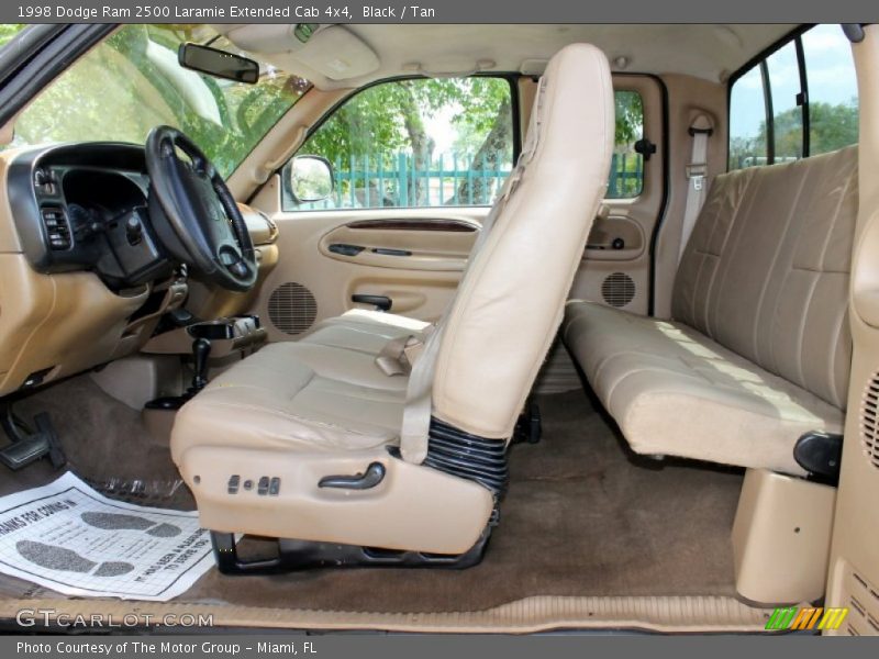 Black / Tan 1998 Dodge Ram 2500 Laramie Extended Cab 4x4