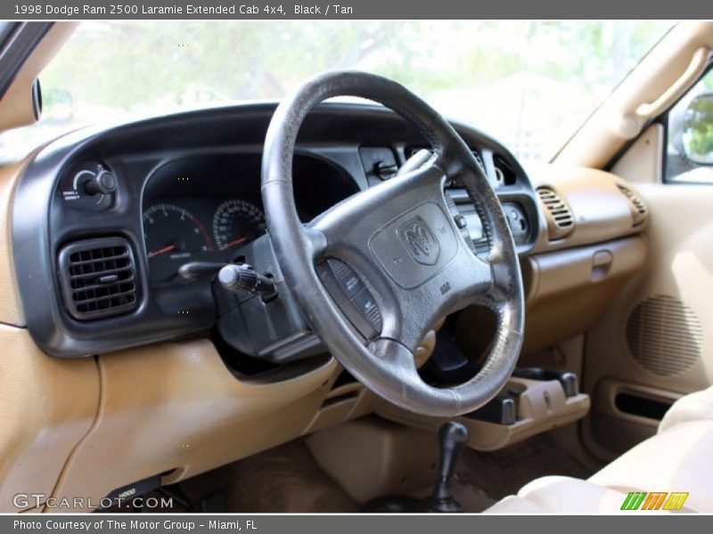 Black / Tan 1998 Dodge Ram 2500 Laramie Extended Cab 4x4