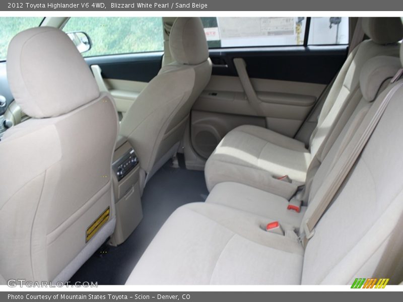 Blizzard White Pearl / Sand Beige 2012 Toyota Highlander V6 4WD