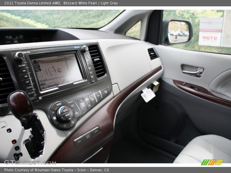 Blizzard White Pearl / Light Gray 2012 Toyota Sienna Limited AWD
