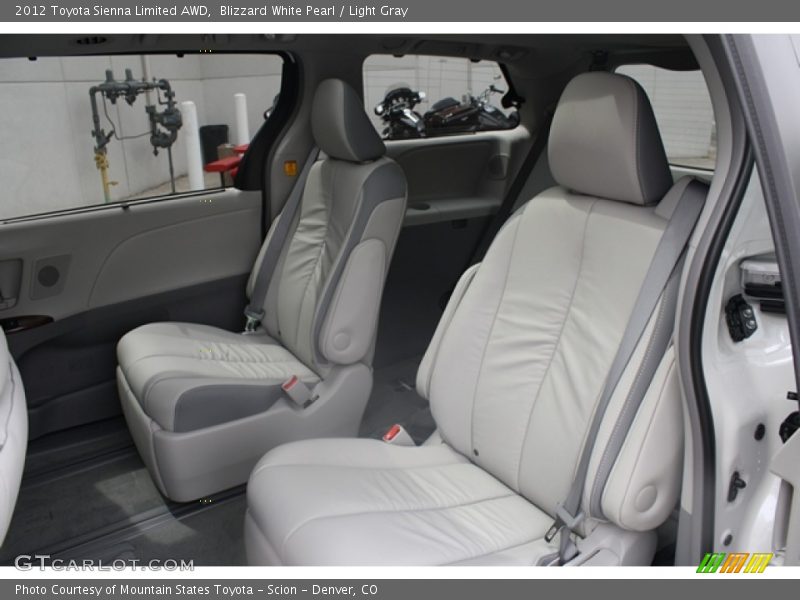 Blizzard White Pearl / Light Gray 2012 Toyota Sienna Limited AWD