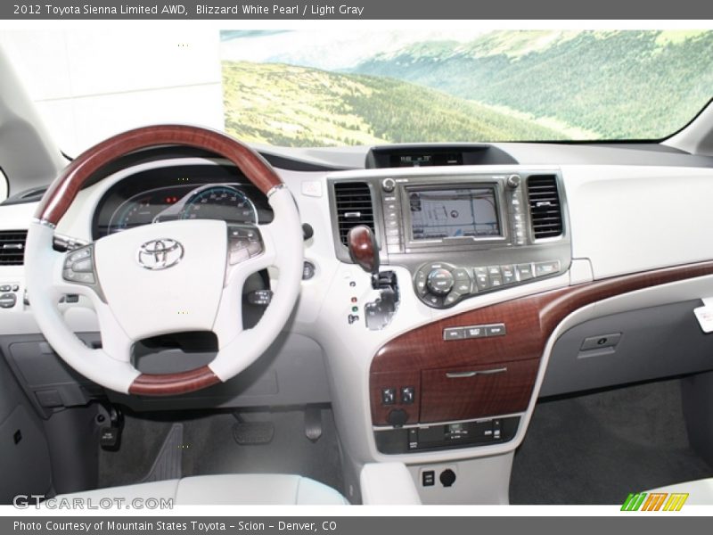 Blizzard White Pearl / Light Gray 2012 Toyota Sienna Limited AWD
