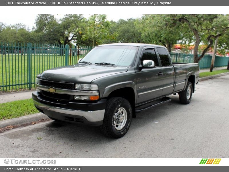 Medium Charcoal Gray Metallic / Graphite 2001 Chevrolet Silverado 2500HD LS Extended Cab 4x4