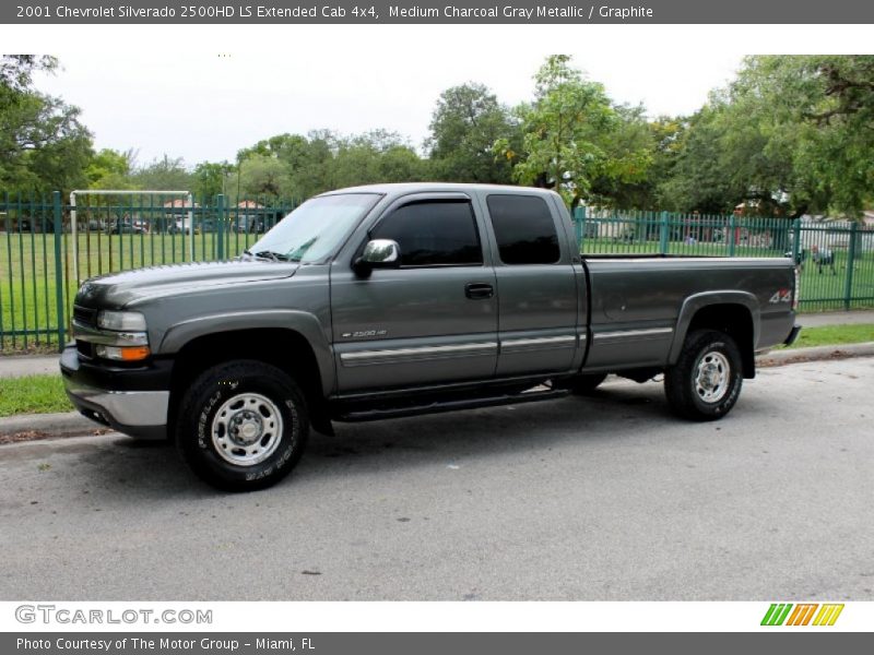 Medium Charcoal Gray Metallic / Graphite 2001 Chevrolet Silverado 2500HD LS Extended Cab 4x4