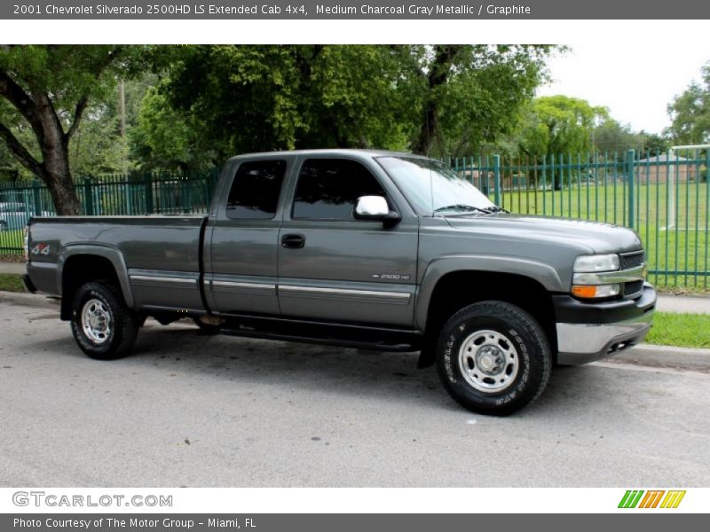 Medium Charcoal Gray Metallic / Graphite 2001 Chevrolet Silverado 2500HD LS Extended Cab 4x4