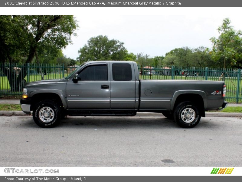 Medium Charcoal Gray Metallic / Graphite 2001 Chevrolet Silverado 2500HD LS Extended Cab 4x4