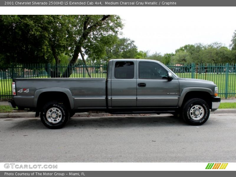 Medium Charcoal Gray Metallic / Graphite 2001 Chevrolet Silverado 2500HD LS Extended Cab 4x4