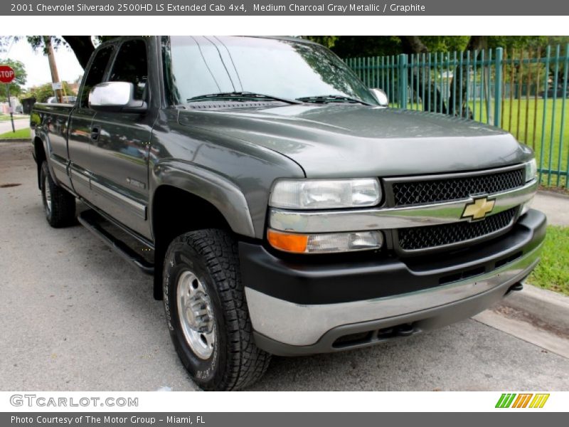 Medium Charcoal Gray Metallic / Graphite 2001 Chevrolet Silverado 2500HD LS Extended Cab 4x4
