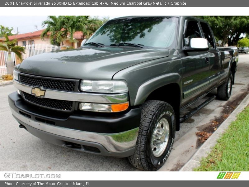Medium Charcoal Gray Metallic / Graphite 2001 Chevrolet Silverado 2500HD LS Extended Cab 4x4