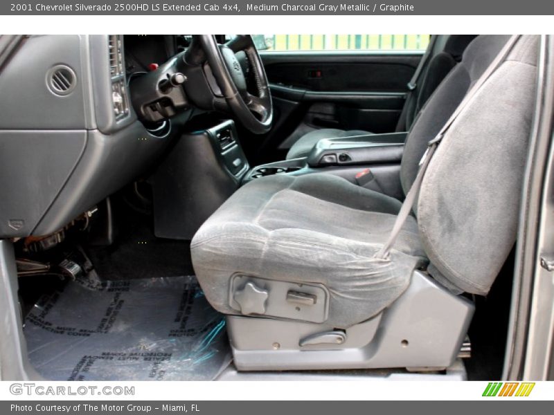 Medium Charcoal Gray Metallic / Graphite 2001 Chevrolet Silverado 2500HD LS Extended Cab 4x4