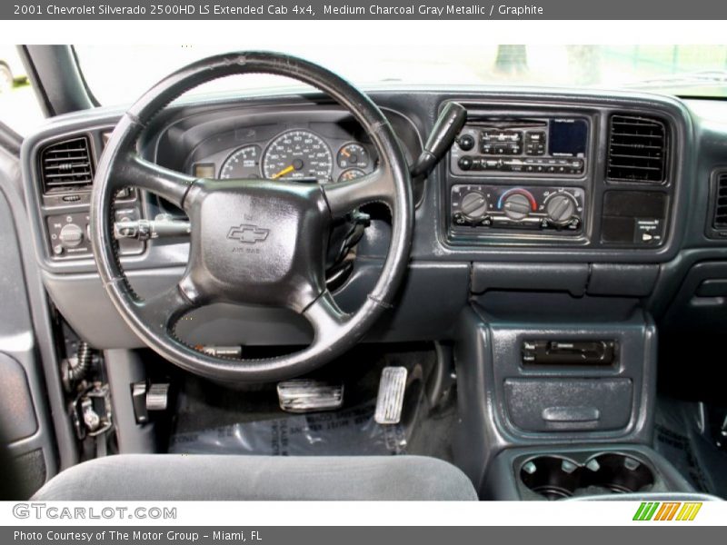 Medium Charcoal Gray Metallic / Graphite 2001 Chevrolet Silverado 2500HD LS Extended Cab 4x4