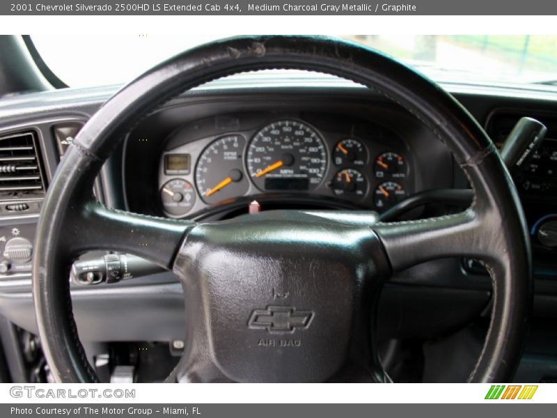 Medium Charcoal Gray Metallic / Graphite 2001 Chevrolet Silverado 2500HD LS Extended Cab 4x4