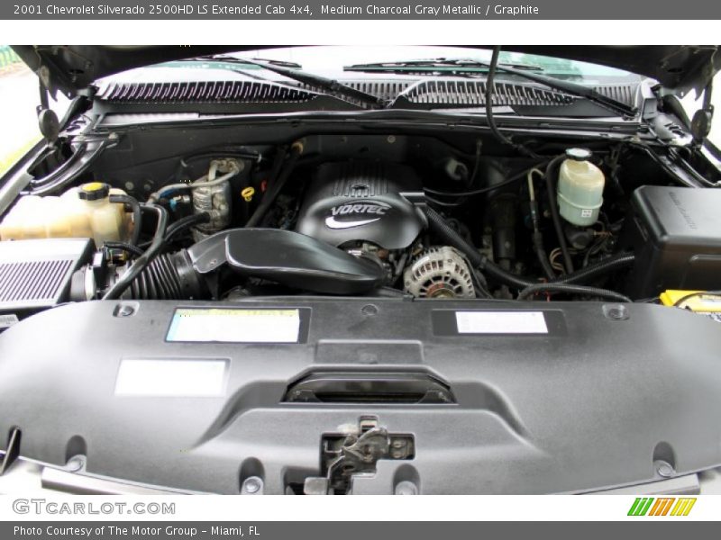 Medium Charcoal Gray Metallic / Graphite 2001 Chevrolet Silverado 2500HD LS Extended Cab 4x4