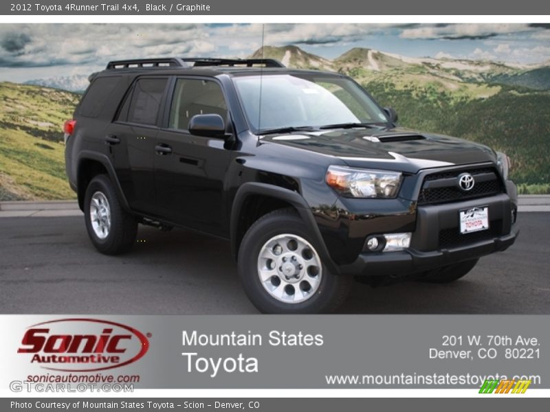 Black / Graphite 2012 Toyota 4Runner Trail 4x4