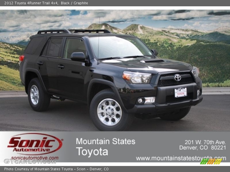 Black / Graphite 2012 Toyota 4Runner Trail 4x4