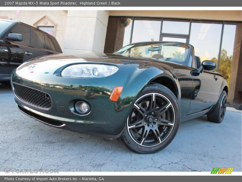 Highland Green / Black 2007 Mazda MX-5 Miata Sport Roadster