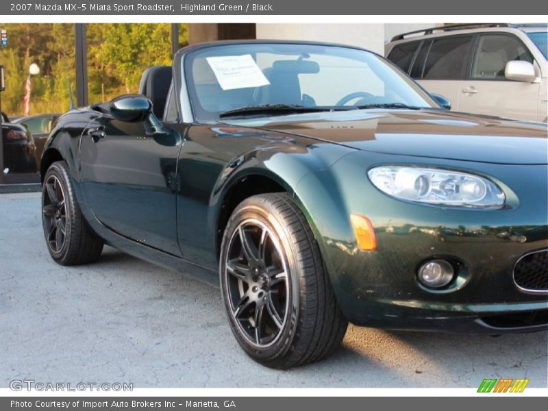 Highland Green / Black 2007 Mazda MX-5 Miata Sport Roadster