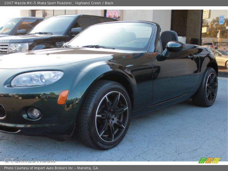 Highland Green / Black 2007 Mazda MX-5 Miata Sport Roadster