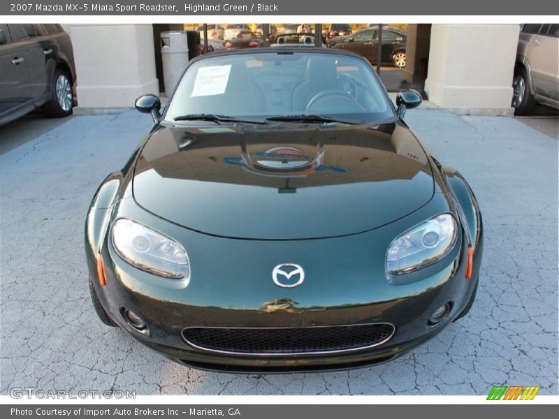 Highland Green / Black 2007 Mazda MX-5 Miata Sport Roadster