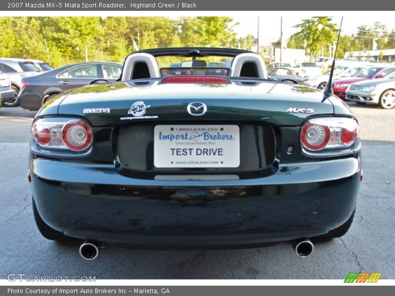Highland Green / Black 2007 Mazda MX-5 Miata Sport Roadster