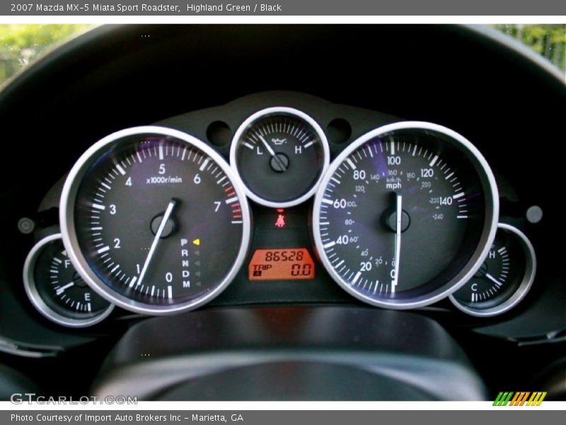 Highland Green / Black 2007 Mazda MX-5 Miata Sport Roadster