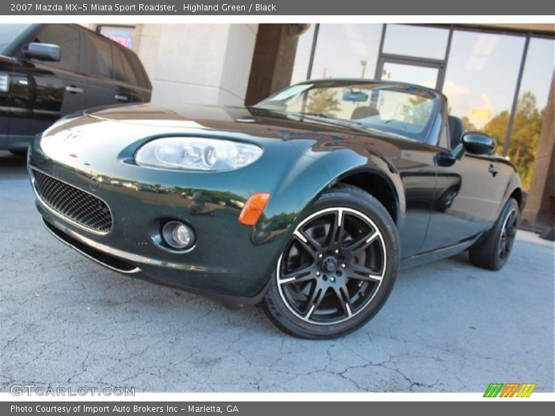Highland Green / Black 2007 Mazda MX-5 Miata Sport Roadster