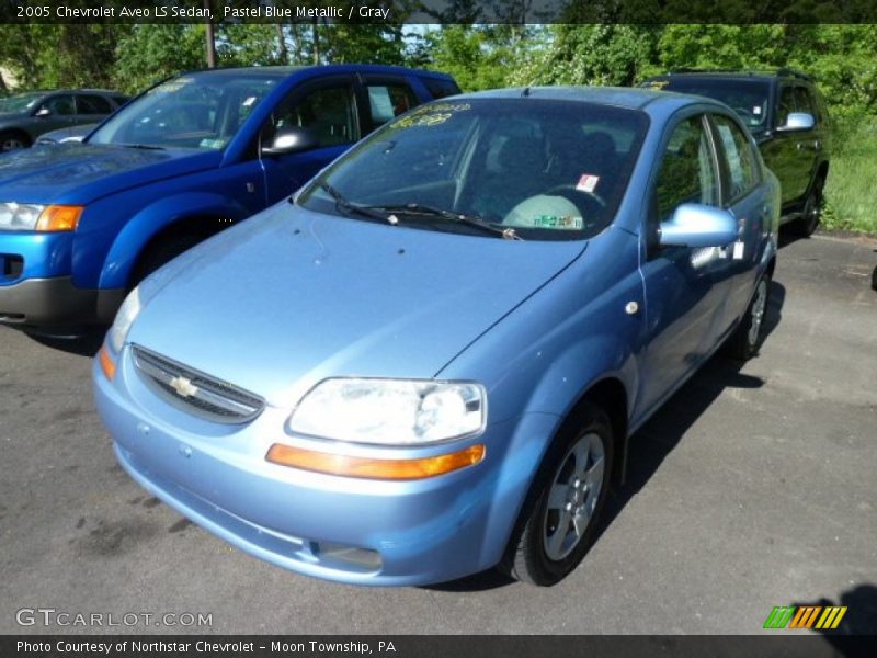 Pastel Blue Metallic / Gray 2005 Chevrolet Aveo LS Sedan