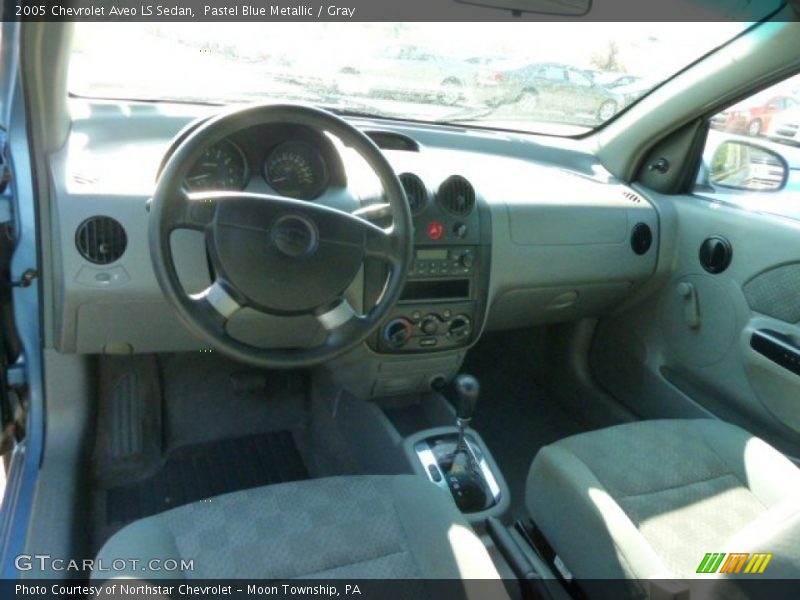 Pastel Blue Metallic / Gray 2005 Chevrolet Aveo LS Sedan