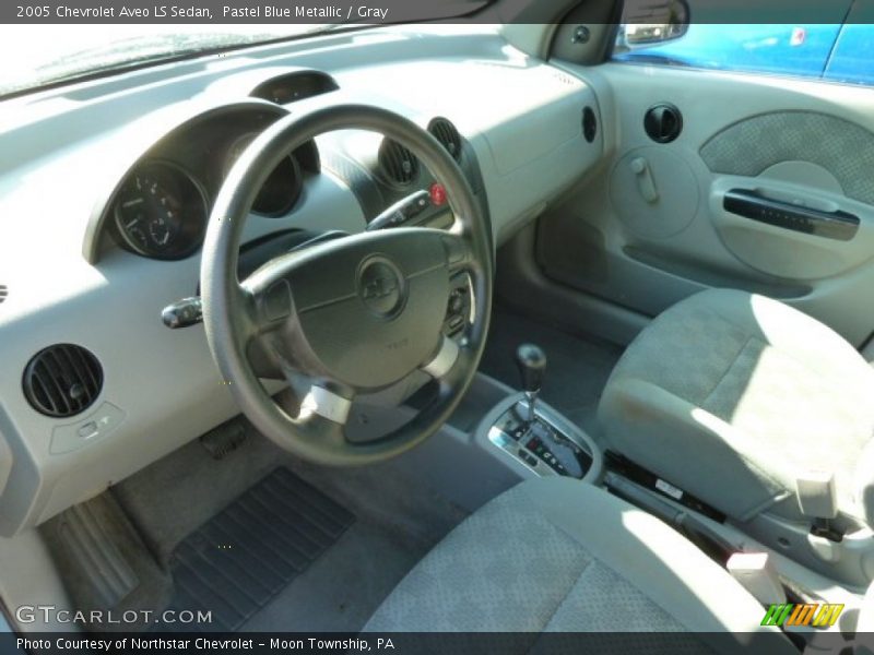 Pastel Blue Metallic / Gray 2005 Chevrolet Aveo LS Sedan