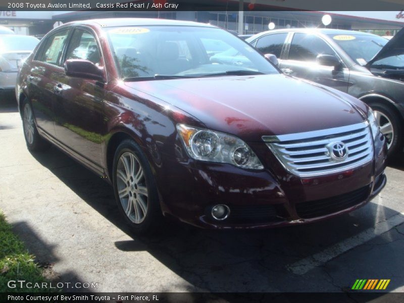 Cassis Red Pearl / Ash Gray 2008 Toyota Avalon Limited