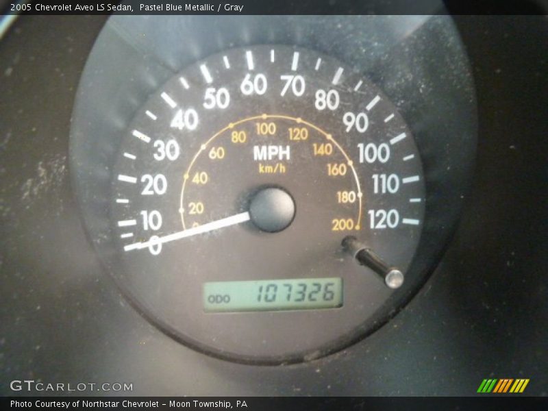 Pastel Blue Metallic / Gray 2005 Chevrolet Aveo LS Sedan