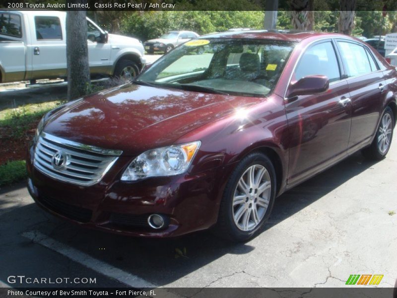 Cassis Red Pearl / Ash Gray 2008 Toyota Avalon Limited