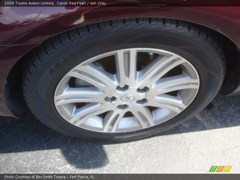Cassis Red Pearl / Ash Gray 2008 Toyota Avalon Limited