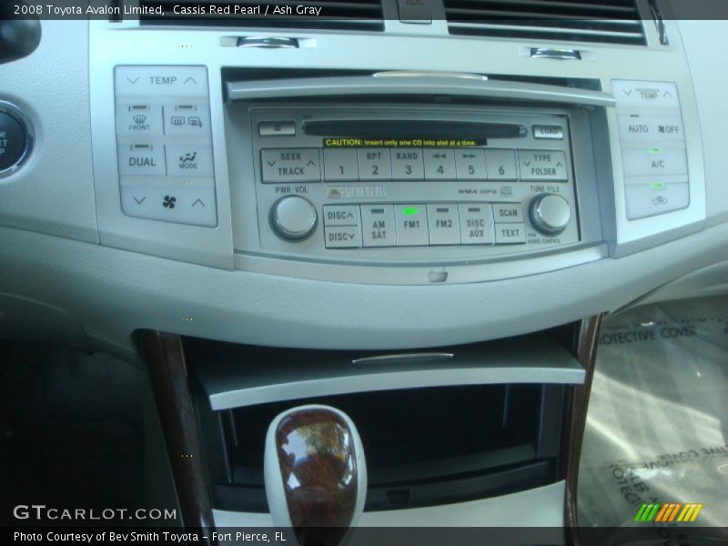 Cassis Red Pearl / Ash Gray 2008 Toyota Avalon Limited