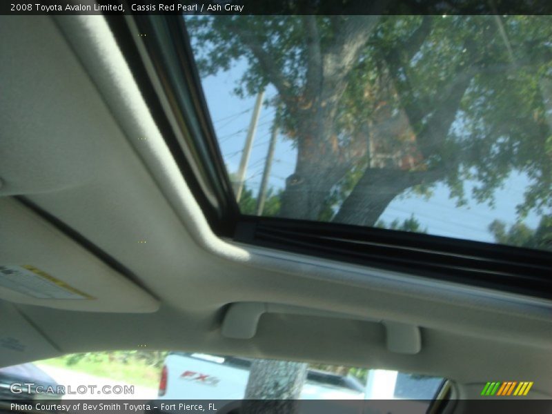 Cassis Red Pearl / Ash Gray 2008 Toyota Avalon Limited