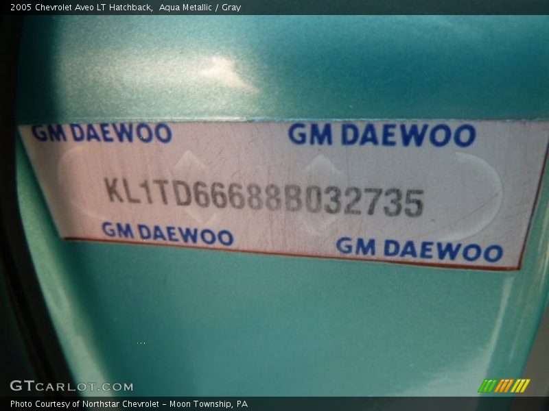 Aqua Metallic / Gray 2005 Chevrolet Aveo LT Hatchback
