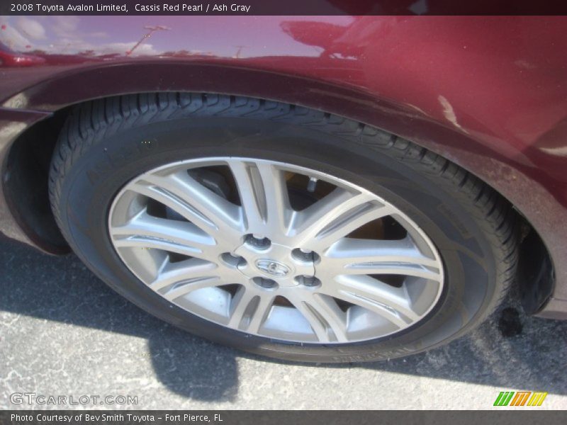 Cassis Red Pearl / Ash Gray 2008 Toyota Avalon Limited