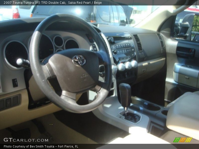 Salsa Red Pearl / Beige 2007 Toyota Tundra SR5 TRD Double Cab