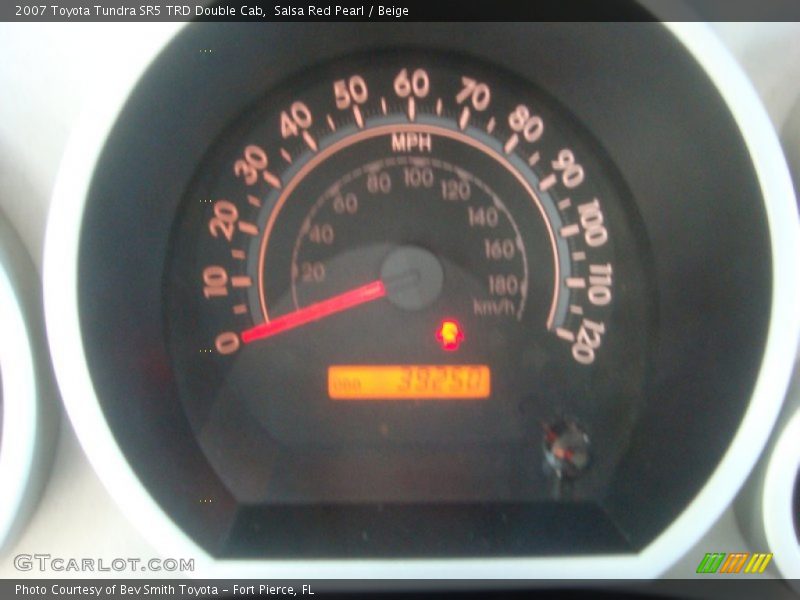 Salsa Red Pearl / Beige 2007 Toyota Tundra SR5 TRD Double Cab