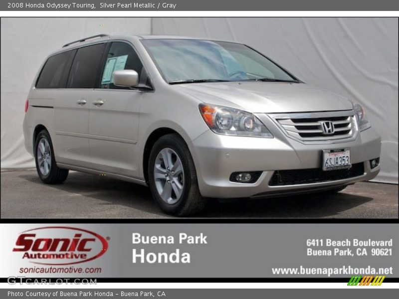 Silver Pearl Metallic / Gray 2008 Honda Odyssey Touring