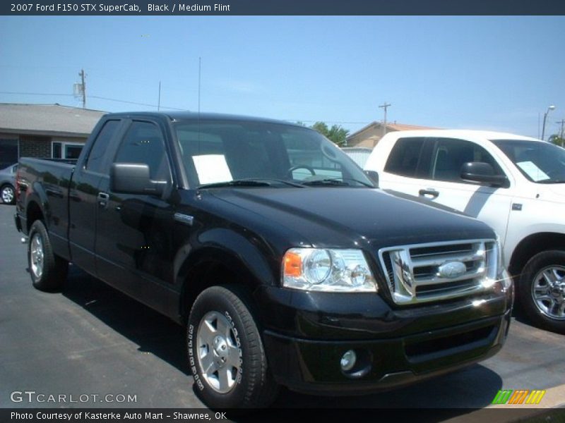 Black / Medium Flint 2007 Ford F150 STX SuperCab