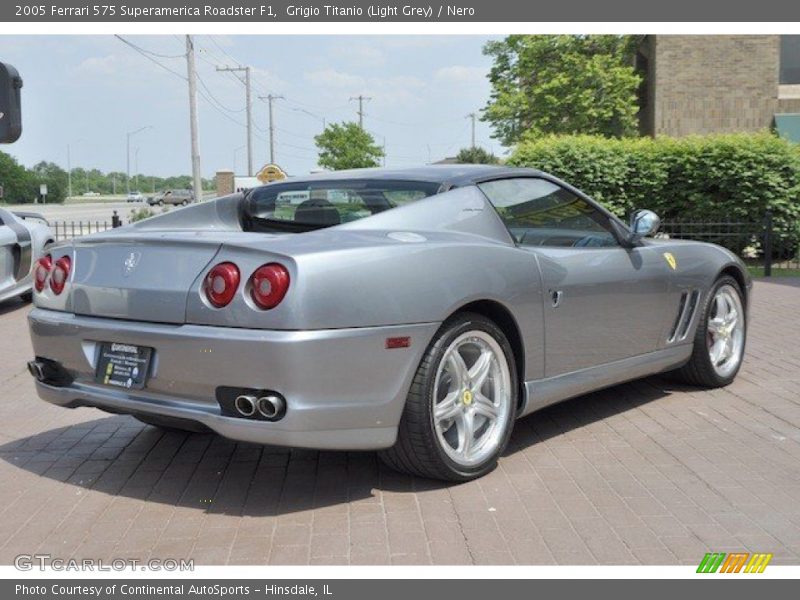 Grigio Titanio (Light Grey) / Nero 2005 Ferrari 575 Superamerica Roadster F1