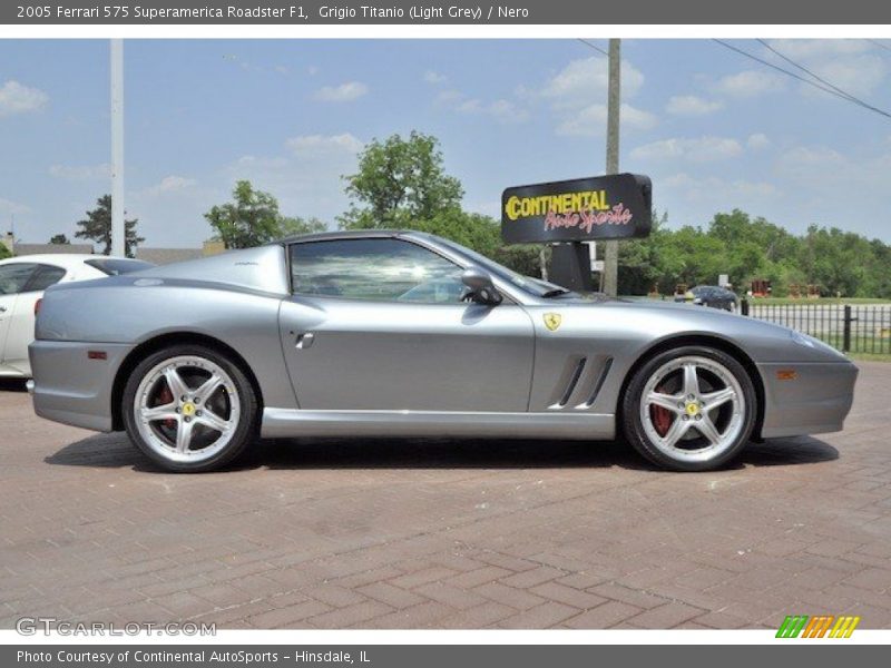 Grigio Titanio (Light Grey) / Nero 2005 Ferrari 575 Superamerica Roadster F1