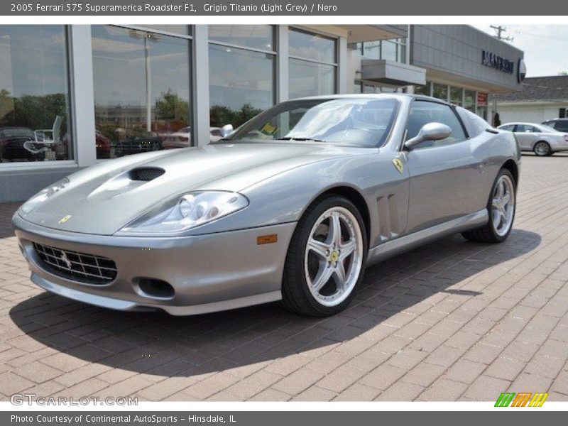 Grigio Titanio (Light Grey) / Nero 2005 Ferrari 575 Superamerica Roadster F1