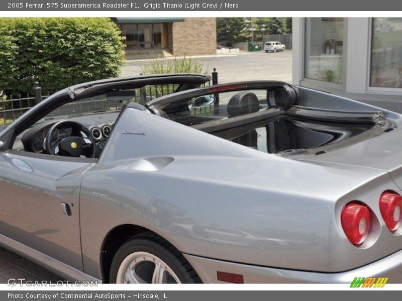 Grigio Titanio (Light Grey) / Nero 2005 Ferrari 575 Superamerica Roadster F1