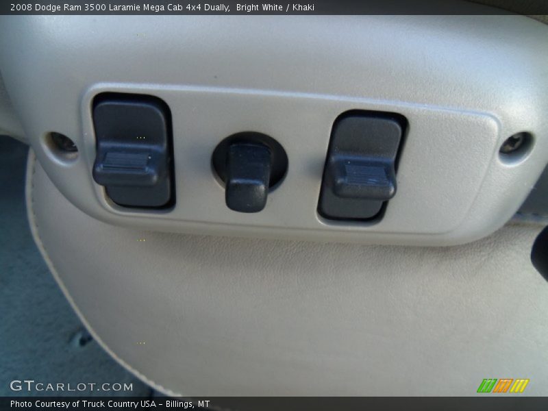 Bright White / Khaki 2008 Dodge Ram 3500 Laramie Mega Cab 4x4 Dually