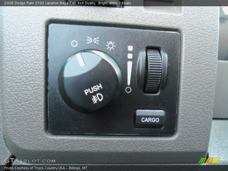 Bright White / Khaki 2008 Dodge Ram 3500 Laramie Mega Cab 4x4 Dually