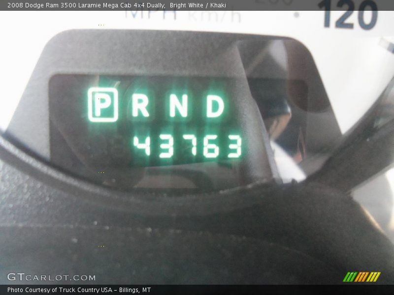Bright White / Khaki 2008 Dodge Ram 3500 Laramie Mega Cab 4x4 Dually