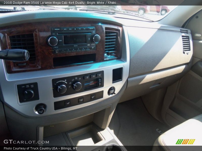 Bright White / Khaki 2008 Dodge Ram 3500 Laramie Mega Cab 4x4 Dually