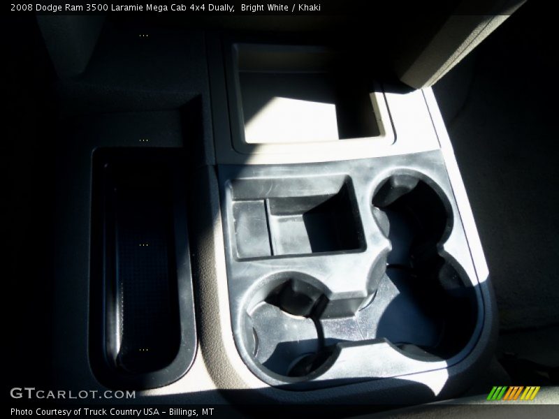 Bright White / Khaki 2008 Dodge Ram 3500 Laramie Mega Cab 4x4 Dually